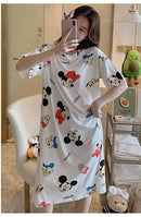 Cloth bag Mickey Minnie print pajamas female summer princess sweet summer cartoon pajamas short-sleeved dress X3133970 - Tuzzut.com Qatar Online Shopping