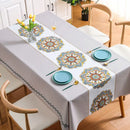 Embroidery Delicate PVC Dining Tablecloth Cover (140cm x 180cm) - 79542 - TUZZUT Qatar Online Shopping