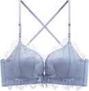 Women's Front Closure Wireless Eyelash Bralettethin Straps Comfort Halter Backless Cross Multiway Convertible Bras 71142 - TUZZUT Qatar Online Shopping