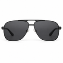 Black Double-Bridge Aviator Sunglasses-47