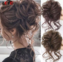 Synthetic Hair Bun Chignon Messy Curly Elastic Scrunchy Extensions for Women -mod26(WE001) - TUZZUT Qatar Online Shopping