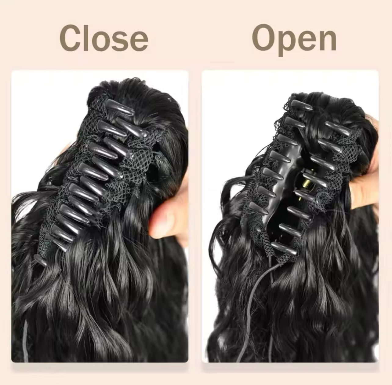 Synthetic Long Straight Claw Clip On Ponytail Hair - oy63 Synthetic Long Straight Claw Clip On Ponytail Hair - oy63