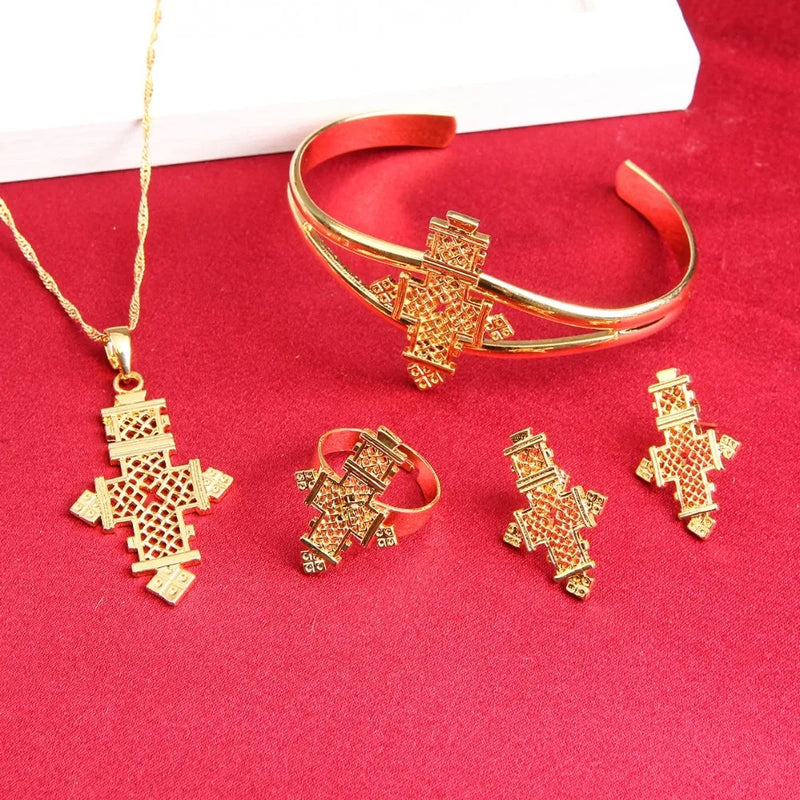 Trendy Ethiopian Eritrea Habesha Jewelry Cross Sets S2519330 - TUZZUT Qatar Online Shopping