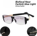 Vintage Reading Glasses Double Light Reading Far and Near Reading Glasses S107359 - TUZZUT Qatar Online Shopping