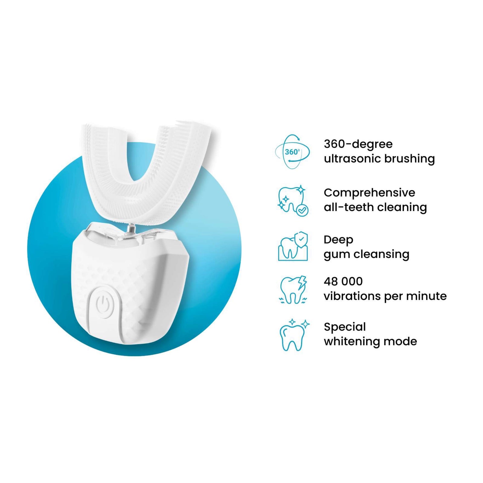 U-Shaped Automatic 360° Whitening Electric Toothbrush U-Shaped Automatic 360° Whitening Electric Toothbrush