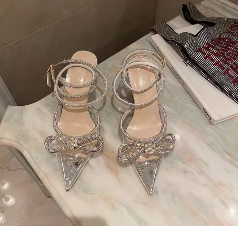 Women's Style Pointed-Toe Bow Heels Sandals S4442815-S4951742 - TUZZUT Qatar Online Shopping