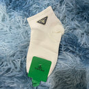 1 Pair Trendy Brand Cotton Low Cut Socks PRDA - White PS4001 - TUZZUT Qatar Online Shopping