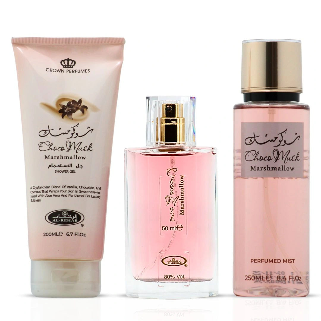 Choco Musk Marshmallow 3-Piece Perfume Gift Set by Al Rehab Choco Musk Marshmallow 3-Piece Perfume Gift Set by Al Rehab