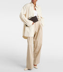 Woven Leather Clutch Top Handle Long Shoulder Bag B1893 - TUZZUT Qatar Online Shopping