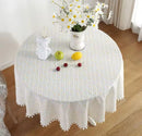 Floral Round Tablecloth with Tassel Flower Tablecloth  S4957486 - TUZZUT Qatar Online Shopping