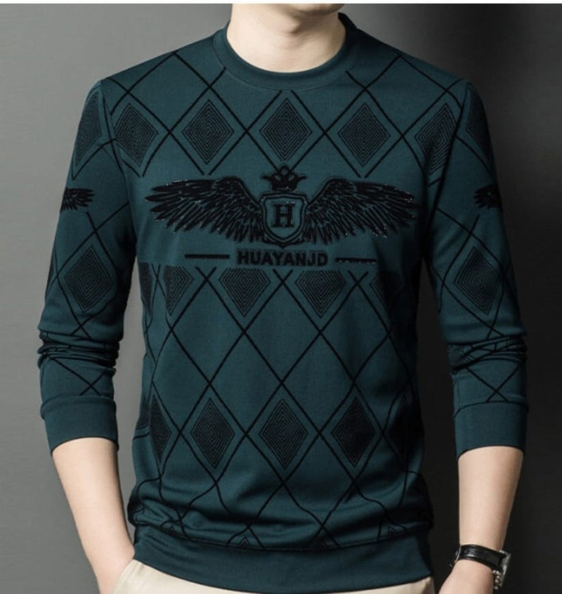 Long Sleeve Men's Hot Piece Fleece Casual Tshirt 176782 - TUZZUT Qatar Online Shopping