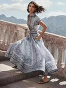 Women's Summer New Top Long Half Skirt Set    B-312623 - TUZZUT Qatar Online Shopping