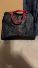 Black hand bag with red handles - 135635 - TUZZUT Qatar Online Shopping