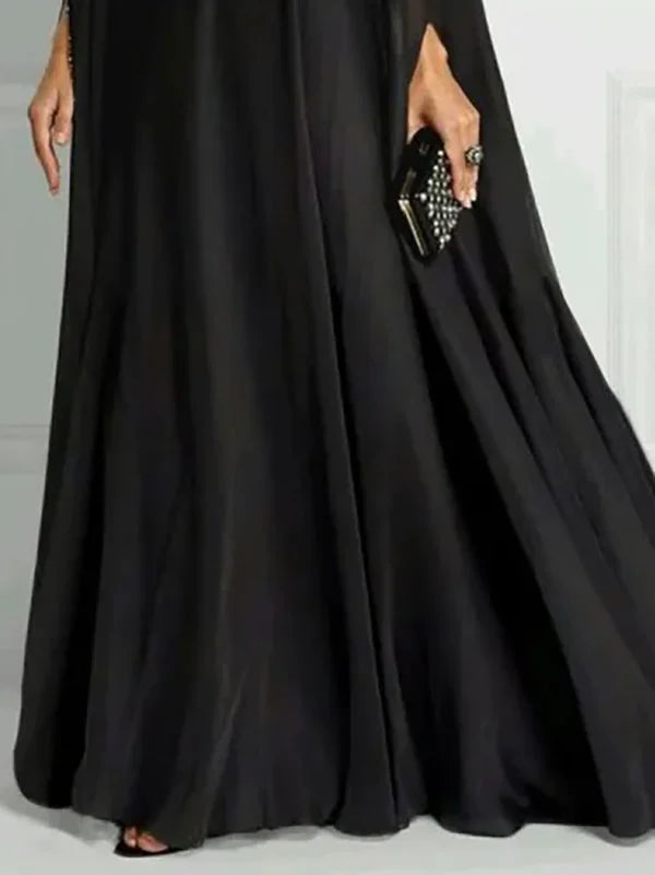 Long Sleeves Loose Rhinestone Round-Neck Maxi Dresses 116326 Long Sleeves Loose Rhinestone Round-Neck Maxi Dresses 116326
