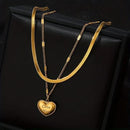 Double Layer Necklace For Women B-387228 - TUZZUT Qatar Online Shopping