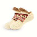 Warm Indoor Anti-Slip Fleece-Lined Floor Socks S5149626 - TUZZUT Qatar Online Shopping
