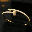 Bust Down Nail Bracelet Yellow Gold DN2094 - TUZZUT Qatar Online Shopping