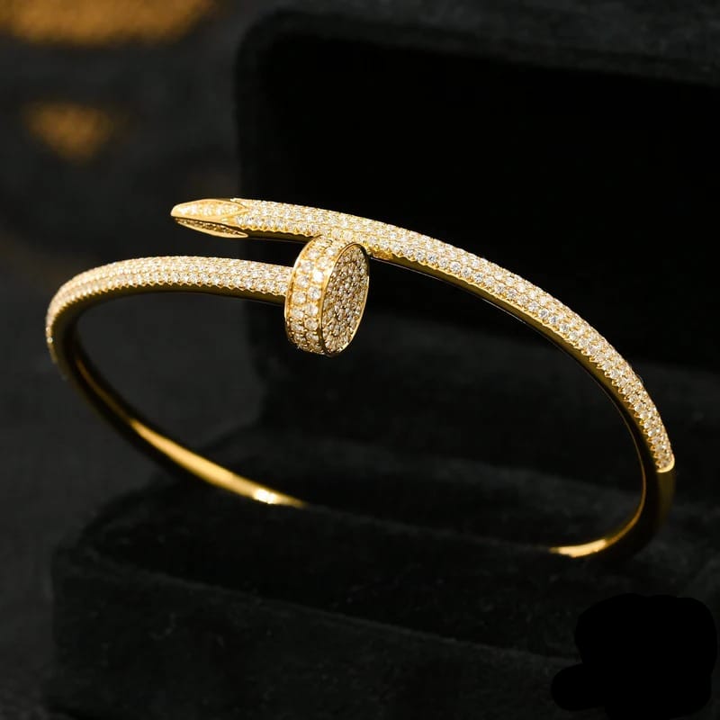 Bust Down Nail Bracelet Yellow Gold DN2094 - TUZZUT Qatar Online Shopping