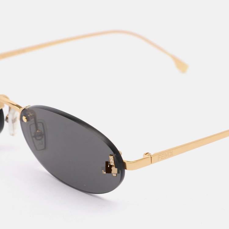Gold Tone/Black Oval Sunglasses PO1151251 - TUZZUT Qatar Online Shopping