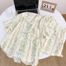 Women 's 3 Pcs Short Sleeve Sleep Set 576431 XL - TUZZUT Qatar Online Shopping