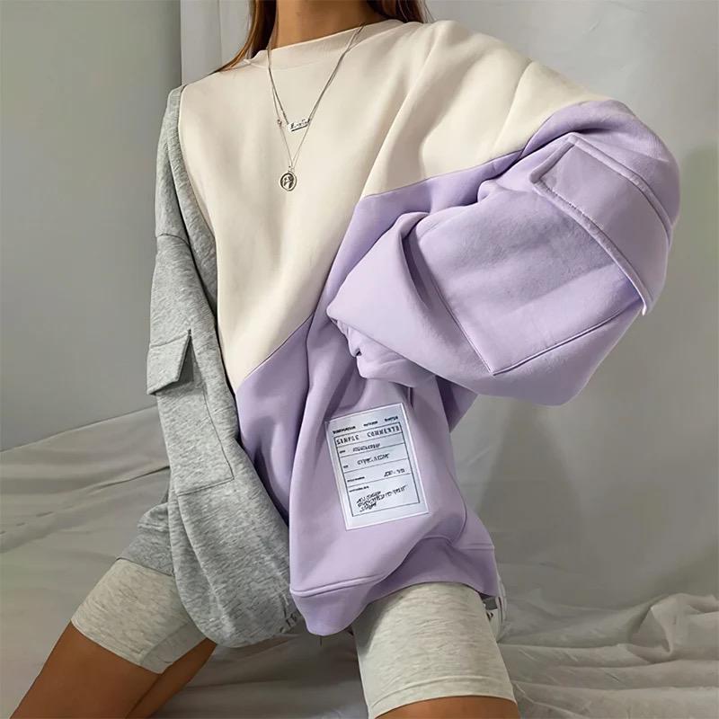 Three-dimensional foam splicing color hoodie plus fleece hoodie men and women 2XL 026119786 Three-dimensional foam splicing color hoodie plus fleece hoodie men and women 2XL 026119786
