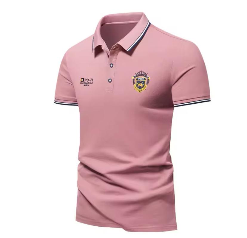 Men's Short Sleeve Embroidered Lapel POLO Casual T-Shirt TS315 Men's Short Sleeve Embroidered Lapel POLO Casual T-Shirt TS315