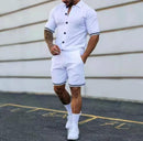 Men's Casual Short Sleeve Shorts Set      S4964763 - TUZZUT Qatar Online Shopping