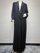 Women Muslim Party Abaya Ramadan Cardigan Pleated Long Dress    B-309261 - TUZZUT Qatar Online Shopping