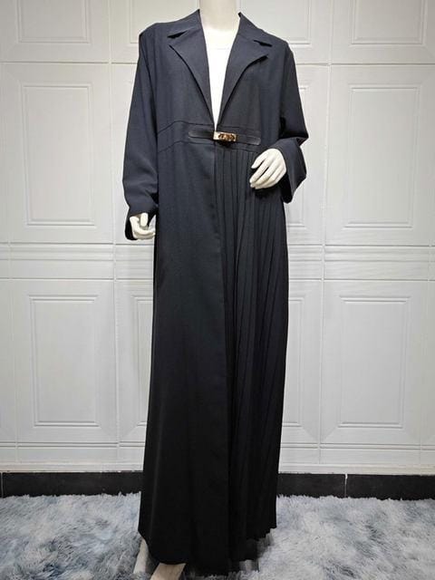 Women Muslim Party Abaya Ramadan Cardigan Pleated Long Dress B-309261 Women Muslim Party Abaya Ramadan Cardigan Pleated Long Dress B-309261