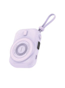 Moxedo Snap-On Wireless Charging Power Bank 8000mAh 15W PD Fast Charging Portable Charger with Built-in USB-C Cable - Purple - TUZZUT Qatar Online Shopping