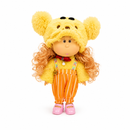 24cm Kids Cute Yellow Fluffy Bear Outfit Doll with Orange Striped Pants – 3 Years+