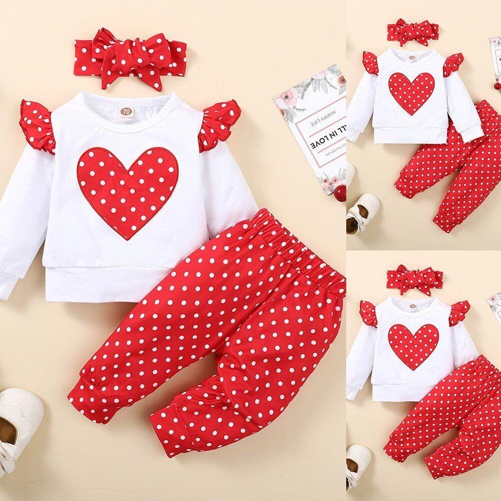 Baby Girls Outfit Set -White Long Sleeve Ruffle Romper 1753651