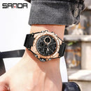 Sanda-Silicone Bracelet Watch Men Women Digital Quartz Wristwatch Couple Gift Fashion -07 - Tuzzut.com Qatar Online Shopping