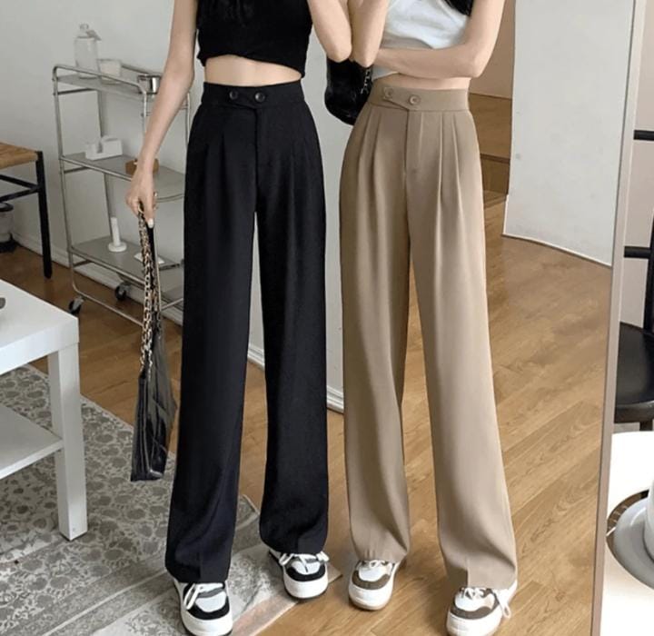 Women's High Waist Suit Pants Wide Leg Pant B142301 Women's High Waist Suit Pants Wide Leg Pant B142301