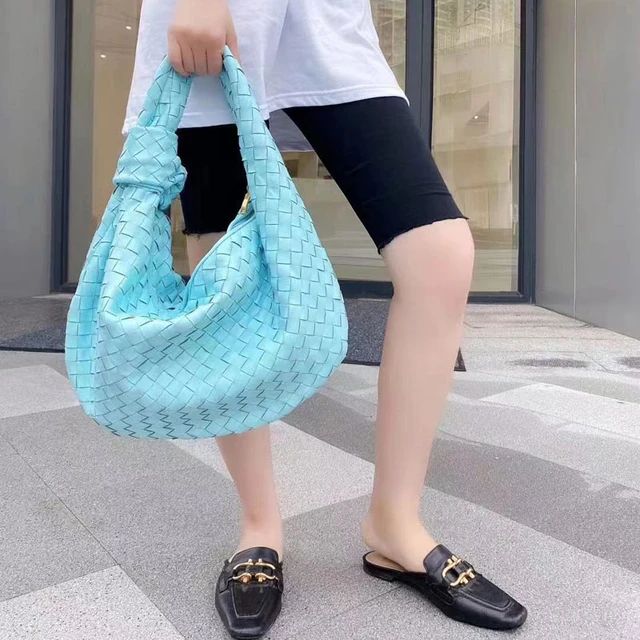 Knot Shoulder Weave Bags Woman Large Plus Leather Handmade Sling Bags S4494467 - Tuzzut.com Qatar Online Shopping