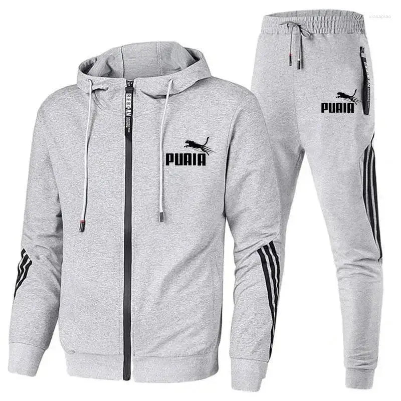 Men Tracksuit 2 Pieces Men's Winter Jacket Sets Clothing 132037 - TUZZUT Qatar Online Shopping
