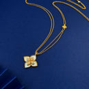 Princess Flower Diamond Necklace DN070
