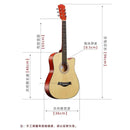 38 Inch Colour Acoustic Guitar Musical Instrument With Bag - TUZZUT Qatar Online Shopping