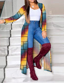 Women's long-sleeved shawl stylish printing, fashion   453253 - TUZZUT Qatar Online Shopping