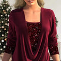 Popular Female Top Comfortable Women Blouse U Neck Casual Women Shirt Blouse Costume Everyday Wear S X3964121 - Tuzzut.com Qatar Online Shopping