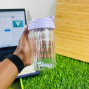 Glass Straw Cup 450 ML Jar 1554886 - TUZZUT Qatar Online Shopping