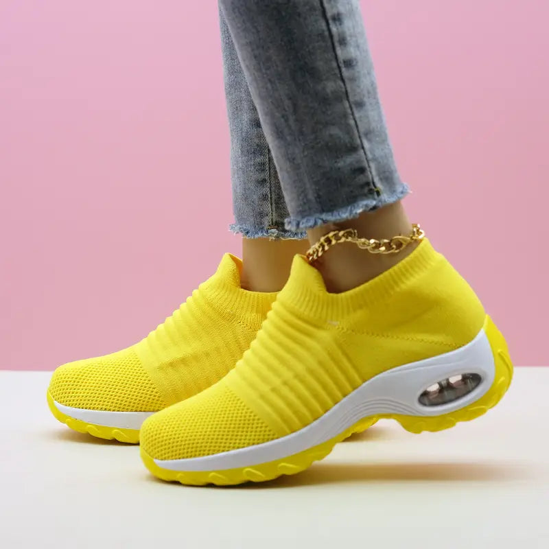 Women Breathable Sock Walk Wedge Shoes 7512 Women Breathable Sock Walk Wedge Shoes 7512