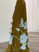 Loose Printed Round-Neck Maxi Dresses S 132040 - TUZZUT Qatar Online Shopping