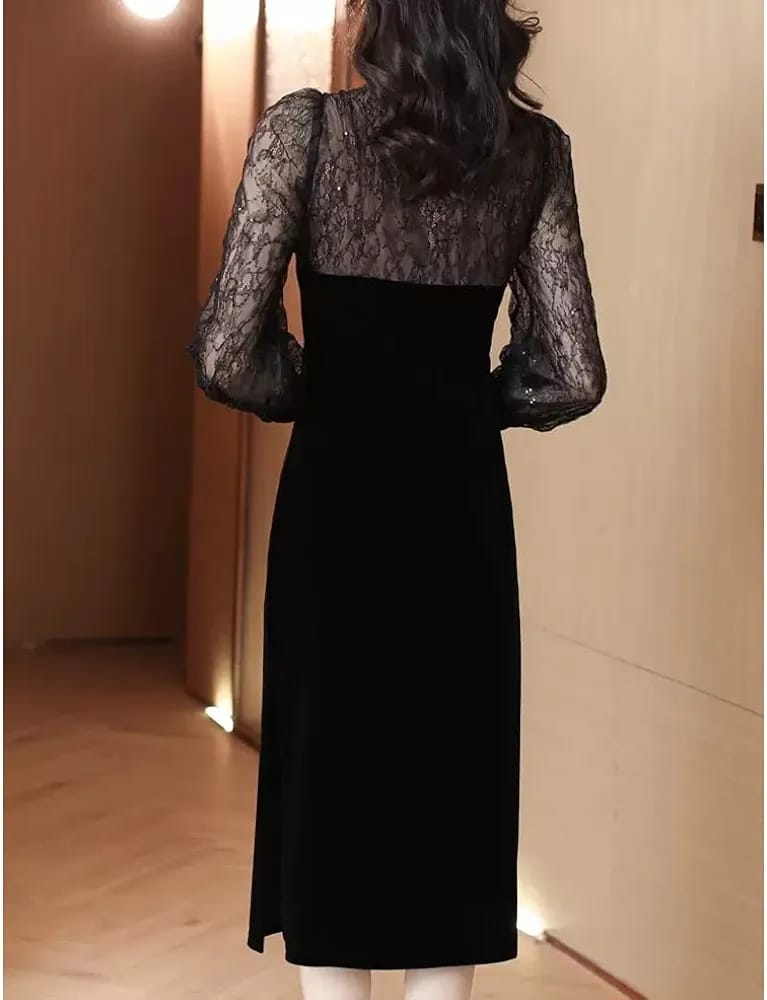 Bridal Sheer Velvet Blended Fabrics Long Sleeves Medium Lace XL S4819748 Bridal Sheer Velvet Blended Fabrics Long Sleeves Medium Lace XL S4819748