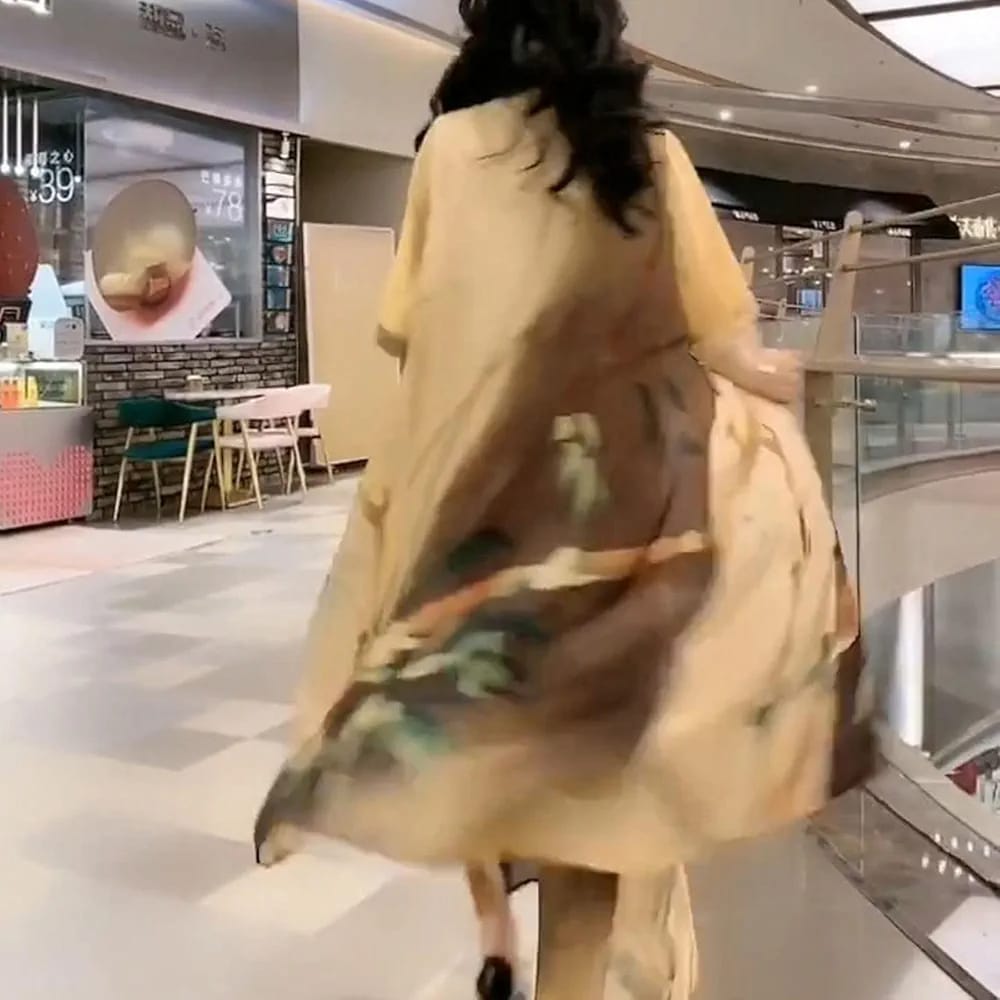 Printed Dresses Women Two-Piece Costume Summer Long Dress Female Fashion Oversized Costume Dresses Lady B241865 Printed Dresses Women Two-Piece Costume Summer Long Dress Female Fashion Oversized Costume Dresses Lady B241865