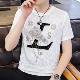 Summer Men's Hot Diamond Ice Silk T-shirt 413273 Summer Men's Hot Diamond Ice Silk T-shirt 413273