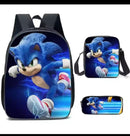 3Pcs Boys Girls Anime Cartoon School Bag Mochila Zipper Shoulders S4671889 - TUZZUT Qatar Online Shopping