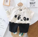 Summer Baby Boy Holiday Clothes Kids Boys Casual Cartoon Short Sleeve Shirts Tops and Shorts Two Piece Set    X5113879 - TUZZUT Qatar Online Shopping