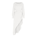 Women's Long Sleeve Off Shoulder Tops Two-Piece Dress   B89578 - TUZZUT Qatar Online Shopping