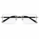 +2.00 Rimless Rectangular Reading Glasses-22